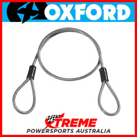 Oxford Security 1.2m x 12mm Silver LockMate12 Armoured Cable Lock MX Motorcycle