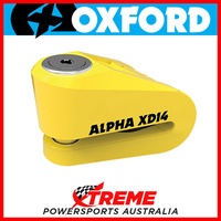 Oxford Security 14mm Yellow Alpha XD14 Disc Lock MX Motorcycle Bike
