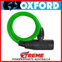 Oxford Security 0.6m x 6mm Green Bumper Armoured Cable Lock MX Motorcycle Bike