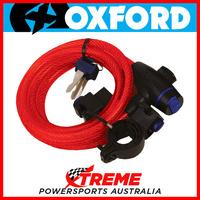 Oxford Security 1.8m x 12mm Red Cable Lock MX Motorcycle Bike