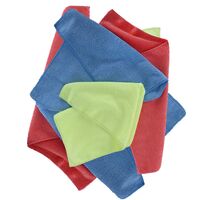 Oxford Microfibre Towels 6/Pk Blue/Yellow/Red