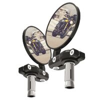 Oxford Bar End Mirrors Black Pr 