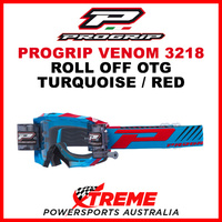 Adult ProGrip Venom 3218 OTG Roll Off Goggles Turquoise Red No Fog Lens 3218TRF