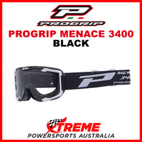 Adult ProGrip Menace 3400 Motocross Goggles Black Clear No Fog Lens 3400K