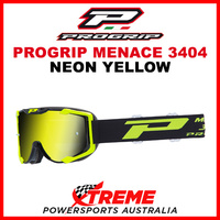 ProGrip Menace 3404 Motocross Goggles Neon Yellow No Fog Lens + 2 Lens 3404BKY