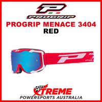 ProGrip Menace 3404 Motocross Goggles Red No Fog Lens + 2 Lens 3404RB