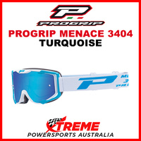 ProGrip Menace 3404 Motocross Goggles Turquoise No Fog Lens + 2 Lens 3404WHB