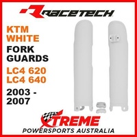 Rtech KTM LC4 620 640 Super Moto 2003-2007 White Fork Guards Protectors
