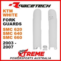 Rtech KTM SMC 620 640 660 Super Moto 2003-2007 White Fork Guards Protectors