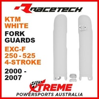 Rtech KTM EXC F 250 450 520 525 4-Stroke 2000-2007 White Fork Guards Protectors