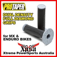 ProTaper Full Diamond Dual Density Grips Grey/Black Motocross Dirt Bike 024800
