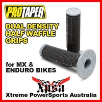 ProTaper Half Waffle Dual Density Grips Grey/Black Motocross Dirt Bike 024849