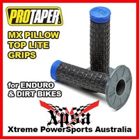 ProTaper Pillow Top Lite Grips Grey/Black/Blue MX Motocross Dirt Bike 024885