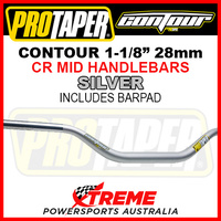 ProTaper 027919 Contour Handlebar Oversize 1-1/8" Fat Bars CR Mid Bend Silver