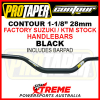 ProTaper 027921 Contour Handlebar Oversize 1-1/8" Fat Bars Factory For Suzuki/KTM Stock Bend Black
