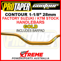 ProTaper 027924 Contour Handlebar Oversize 1-1/8" Fat Bars Factory For Suzuki/KTM Stock Bend Gold