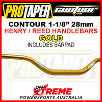 ProTaper 022051 Contour Handlebar Oversize 1-1/8" Fat Bars Henry/Reed Bend Gold
