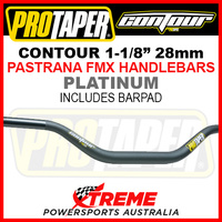 ProTaper 027942 Contour Handlebar Oversize 1-1/8" Fat Bars Pastrana FMX Bend Platinum