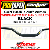 ProTaper 027953 Contour Handlebar Oversize 1-1/8" Fat Bars Windham/RM Mid Bend Black