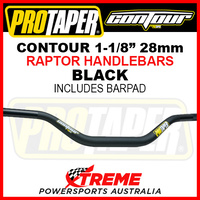 ProTaper 027981 Contour Handlebar Oversize 1-1/8" Fat Bars Raptor Bend Black 020358