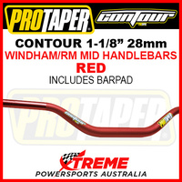ProTaper 027985 Contour Handlebar Oversize 1-1/8" Fat Bars Windham/RM Mid Bend Red