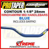 ProTaper 027986 Contour Handlebar Oversize 1-1/8" Fat Bars Windham/RM Mid Bend Blue