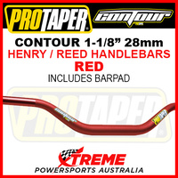 ProTaper 027994 Contour Handlebar Oversize 1-1/8" Fat Bars Henry/Reed Bend Red