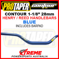 ProTaper 027995 Contour Handlebar Oversize 1-1/8" Fat Bars Henry/Reed Bend Blue