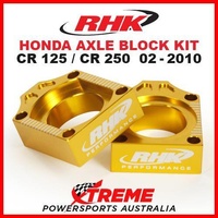 RHK MX AXLE BLOCK KIT GOLD HONDA CR 125 250 CR125 CR250 2002-2010 MOTO DIRTBIKE