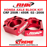 RHK MX AXLE BLOCK RED KIT HONDA CRF 250R CRF250R CRF450R 450R 2002-2008 MOTO