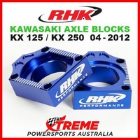 RHK MX AXLE BLOCK KIT BLUE KAWASAKI KX 125 250 KX125 KX250 2004-2012 MOTO BIKE
