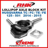 RHK LOLLIPOP AXLE BLOCK BLACK HUSQVARNA TC FC TE FE 125 250 350 450 501 14-2015