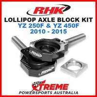 RHK MX LOLLIPOP AXLE BLOCK KIT BLACK YAMAHA YZ250F YZ450F YZ 250F 450 2010-2015