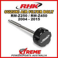 RHK MX BLACK AIR FILTER BOLT MOTO For Suzuki RMZ 250 450 RM Z250 Z450 2004-2015 BIKE