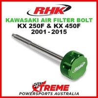 RHK MX GREEN AIR FILTER BOLT MOTO KAWASAKI KXF 250 450 KX250F KX450F 2001-2015