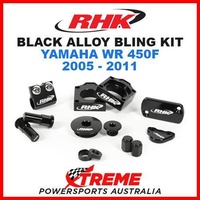 RHK MX BLACK ALLOY BLING KIT YAMAHA WR450F WR 450F WRF450 2005-2011 DIRT BIKE