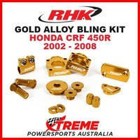 RHK MX GOLD ALLOY BLING KIT HONDA CRF450R CRF 450R 2002-2008 DIRT BIKE MOTO