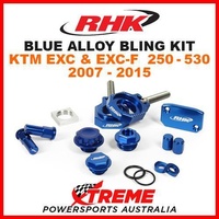 RHK MX BLUE ALLOY BLING KIT KTM EXC F 250 350 450 500 530 2007-2015 DIRT BIKE