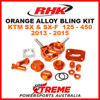 RHK MX ORANGE ALLOY BLING KIT For KTM SX SXF 125 250 350 450 2013-2015 DIRT BIKE