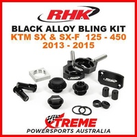 RHK MX BLACK ALLOY BLING KIT KTM SX SXF 125 250 350 450 2013-2015 DIRT BIKE