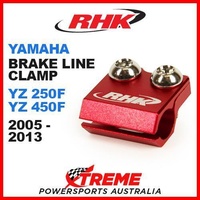 RHK MX RED BRAKE LINE CLAMP MOTOCROSS YAMAHA YZ250F YZ450F YZF 250 450 2005-2013