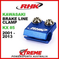 RHK MX BLUE BRAKE LINE CLAMP KAWASAKI KX85 KX 85 2001-2013 DIRT BIKE MOTOCROSS