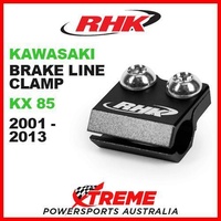 RHK MX BLACK BRAKE LINE CLAMP KAWASAKI KX85 KX 85 2001-2013 DIRT BIKE MOTOCROSS