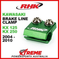 RHK MX GREEN BRAKE LINE CLAMP KAWASAKI KX125 KX250 KX 125 250 2004-2010 DIRTBIKE