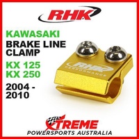 RHK MX GOLD BRAKE LINE CLAMP KAWASAKI KX125 KX250 KX 125 250 2004-2010 DIRT BIKE