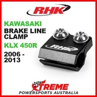 RHK MX BLACK BRAKE LINE CLAMP KAWASAKI KLX450R KLX450 KLX 450 450R 2006-2013