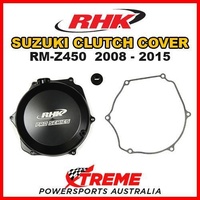 RHK MX BLACK CASE CLUTCH COVER For Suzuki RMZ 450 RM Z450 RMZ450 2008-2015 DIRT BIKE