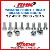 RHK FRONT + REAR HEAVY DUTY BRAKE DISC BOLTS YAMAHA YZ450F YZF450 2003-2015 MOTO