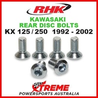 RHK MX REAR HEAVY DUTY BRAKE DISC BOLT SET KAWASAKI KX125 KX250 1992-2002 MOTO