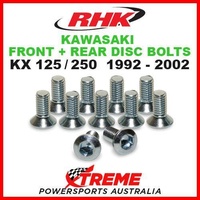 RHK FRONT + REAR HEAVY DUTY BRAKE DISC BOLT SET KAWASAKI KX125 KX250 1992-2002